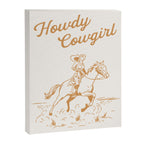 Howdy Cowgirl Tan Canvas Print Gallery Image 6