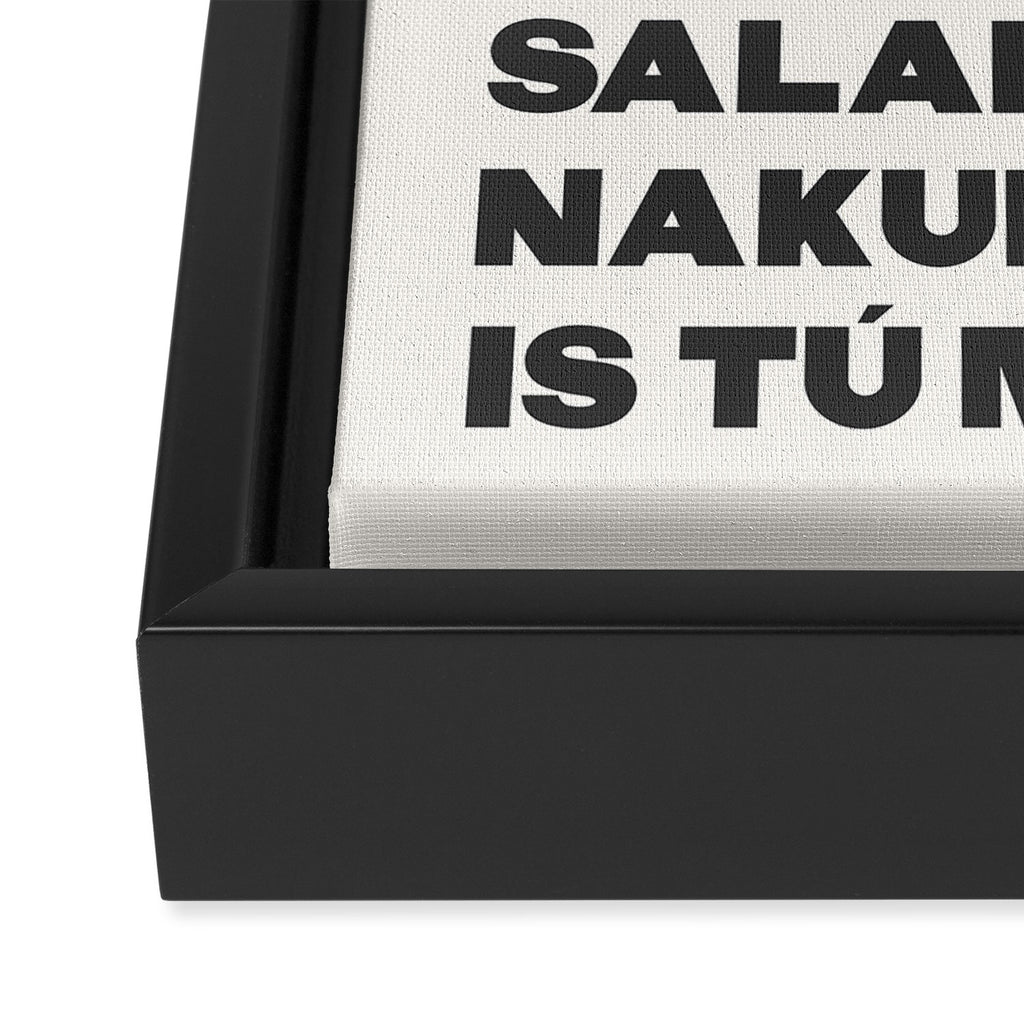 I Love You Black Framed Canvas Print Gallery Image 3