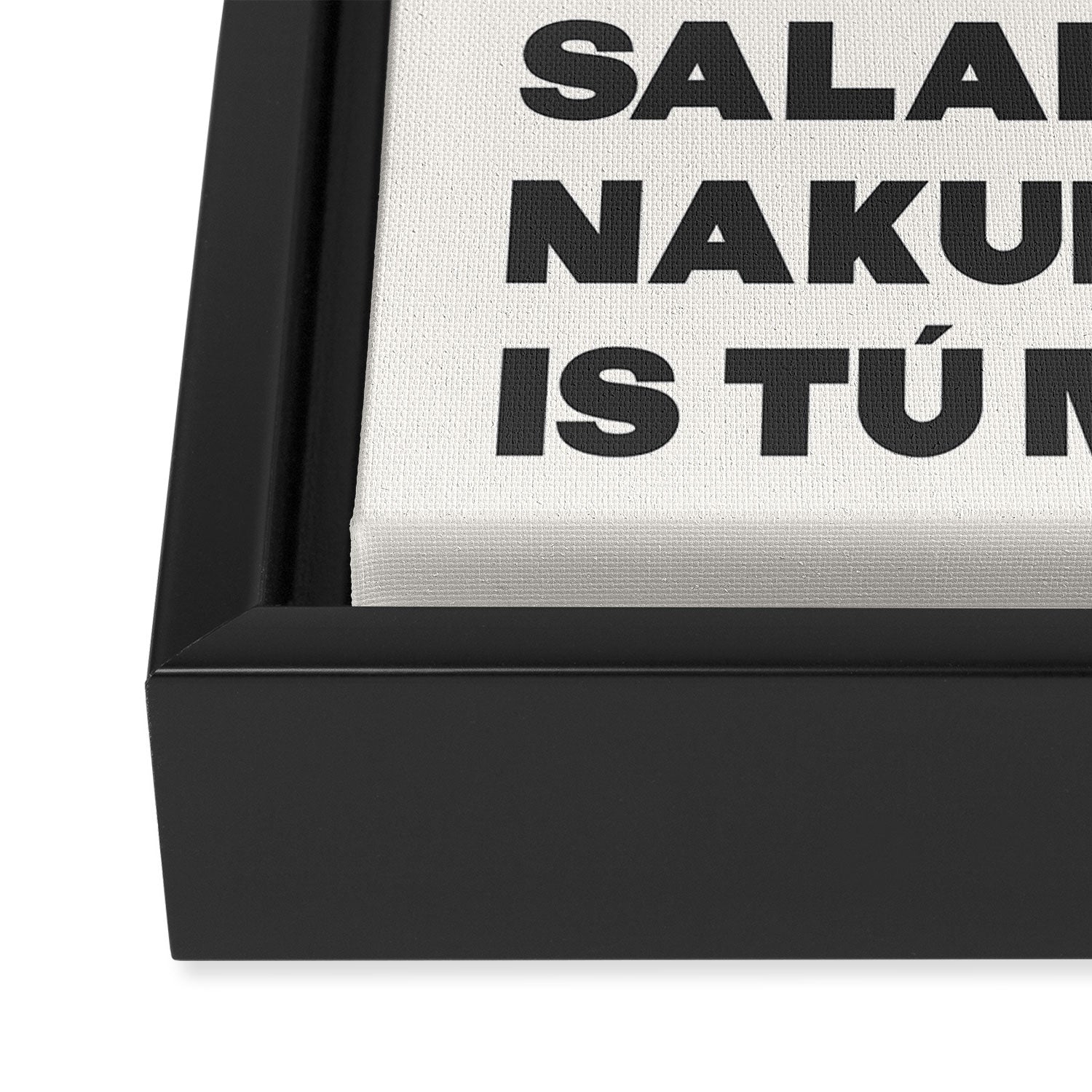 I Love You Black Framed Canvas Print Gallery Image 3