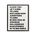 I Love You Black Framed Canvas Print Gallery Image 6