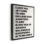 I Love You Black Framed Canvas Print Gallery Image 2