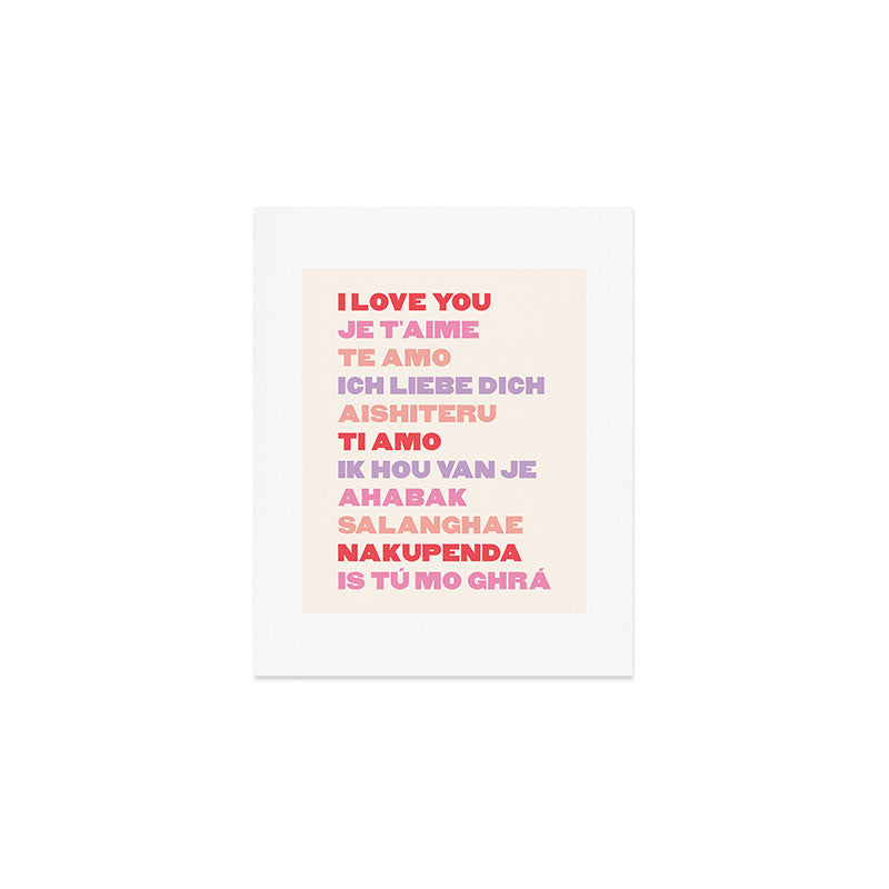 I Love You Art Print Gallery Image 1