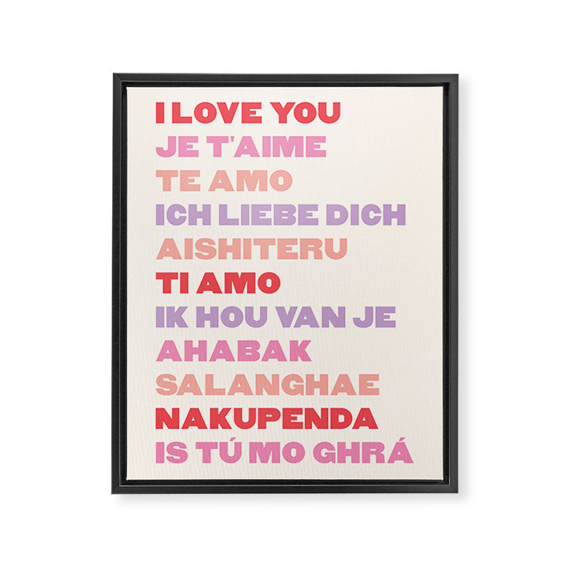 I Love You Framed Canvas Print Gallery Image 6