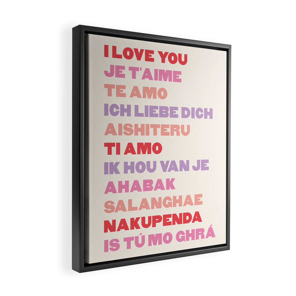 I Love You Framed Canvas Print Gallery Image 2