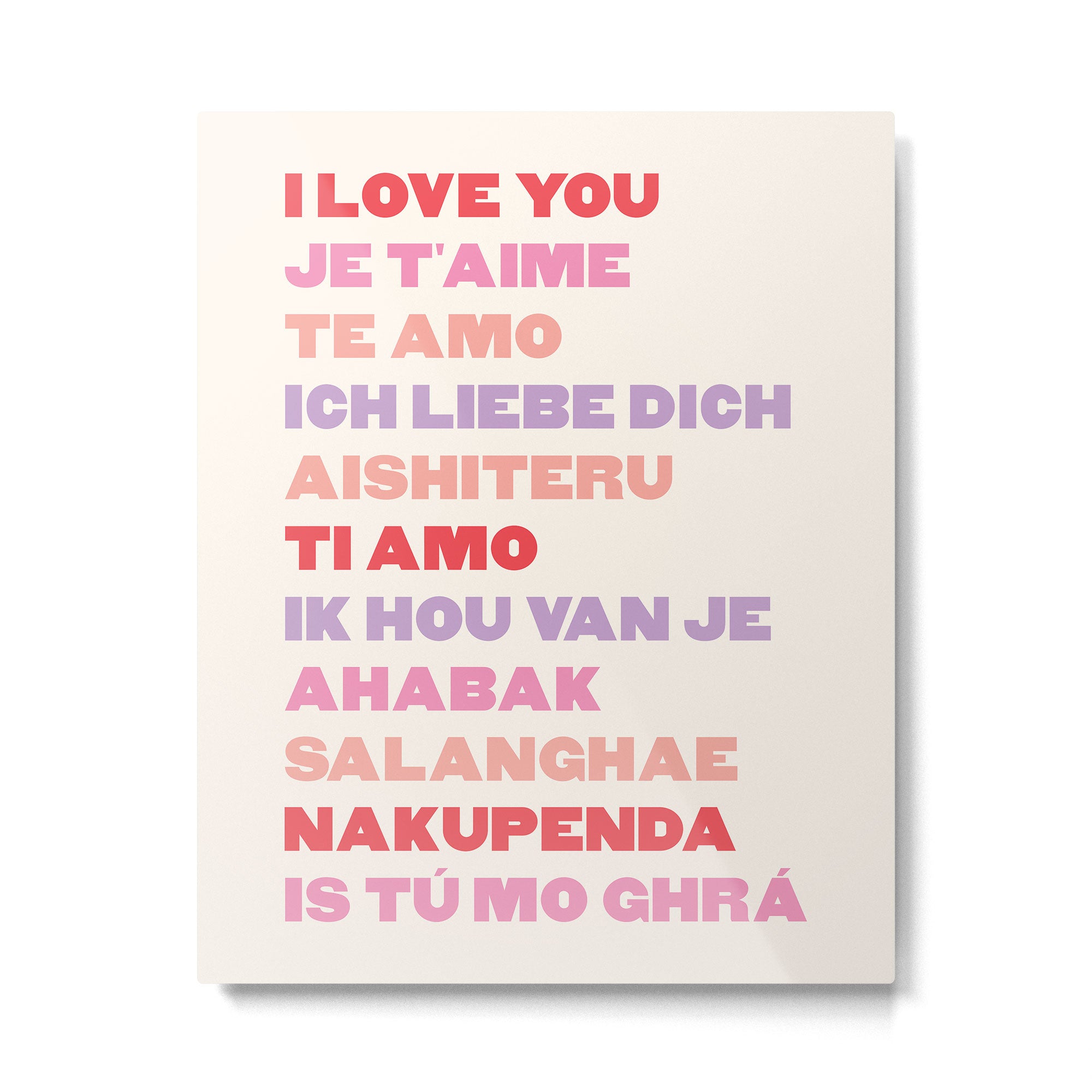 I Love You Metal Print Gallery Image 4