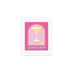 Lemon Drop Martini Cocktail Art Print Gallery Image 1