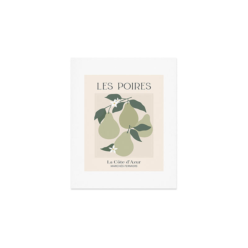 Les Poires Fruit Market France Art Print Gallery Image 1