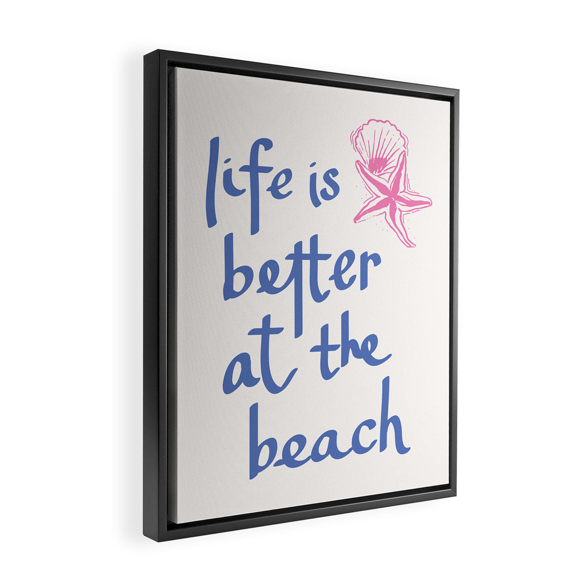 Life is Better at the Beach Framed Canvas Print Gallery Image 2