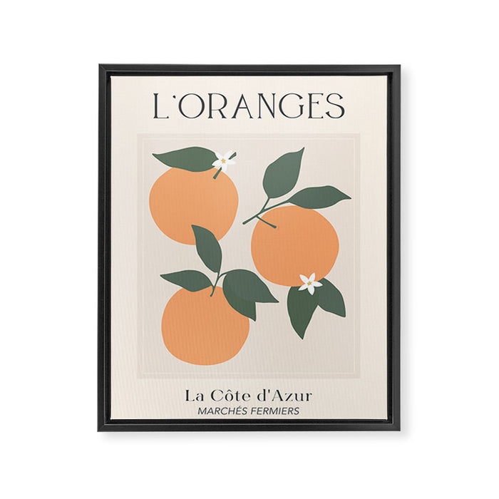 L'Oranges Fruit Market France Framed Canvas Print Gallery Image 1