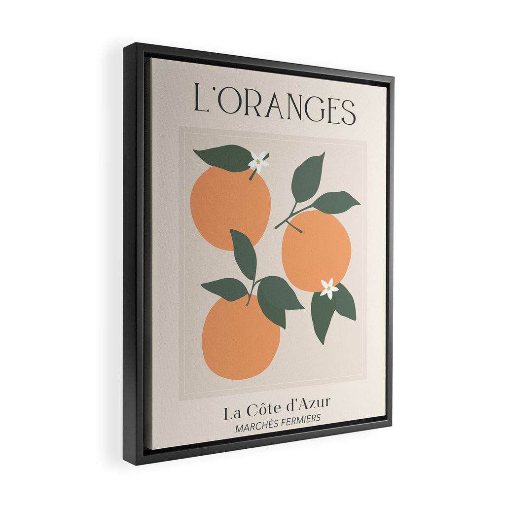 L'Oranges Fruit Market France Framed Canvas Print Gallery Image 2