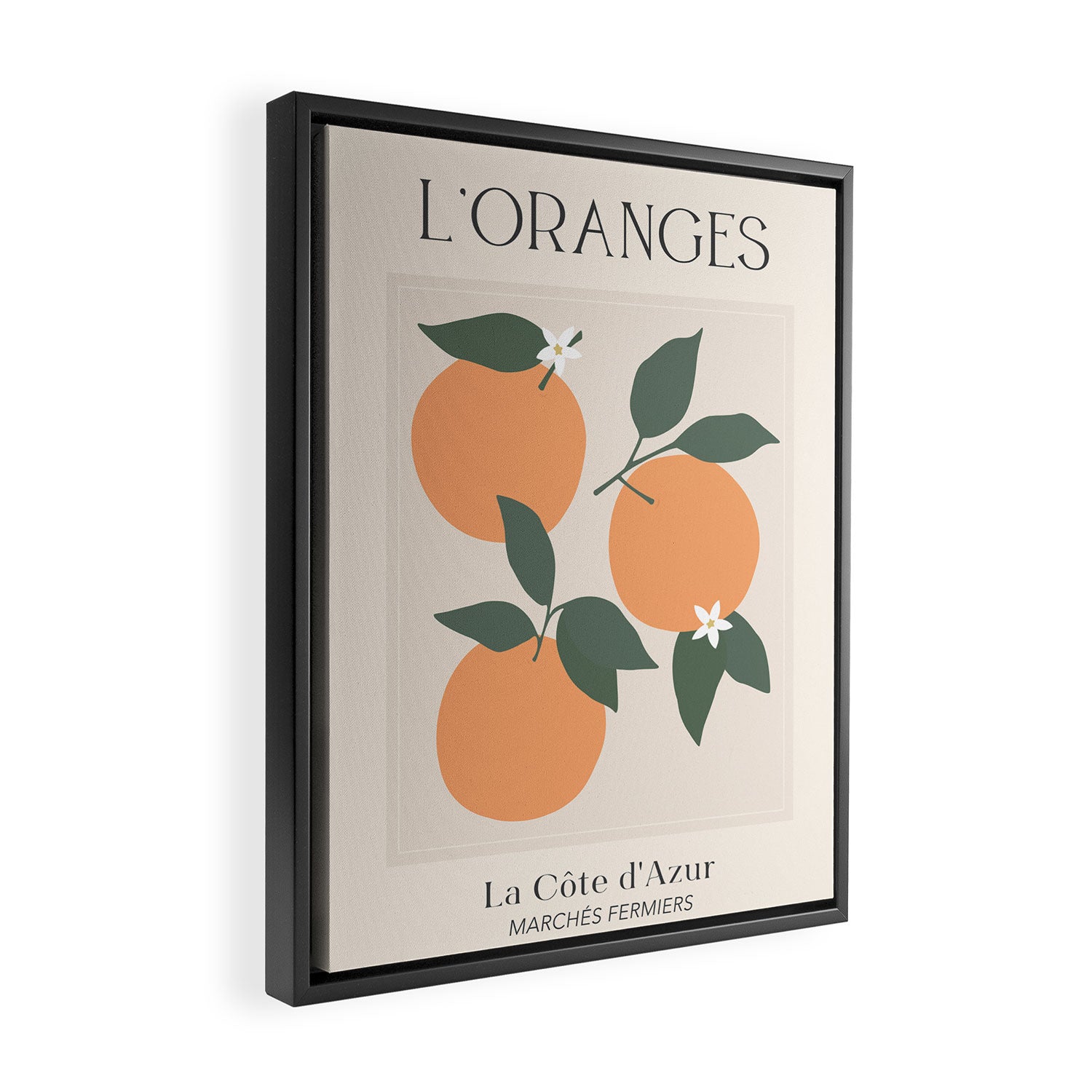 L'Oranges Fruit Market France Framed Canvas Print Gallery Image 2
