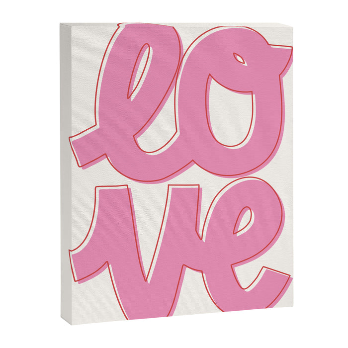 Love Script Pink Canvas Print Gallery Image 1