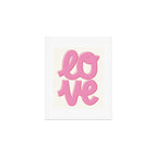 Love Script Pink Art Print Gallery Image 1