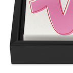 Love Script Pink Framed Canvas Print Gallery Image 3