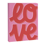 Love Script Pink Red Canvas Print Gallery Image 6