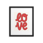 Love Script Red Framed Art Print Gallery Image 5