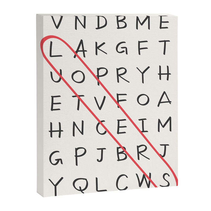 Lovers Word Search Canvas Print Gallery Image 1