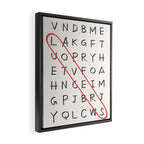 Lovers Word Search Framed Canvas Print Gallery Image 2