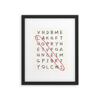 Lovers Word Search Framed Art Print Gallery Image 5