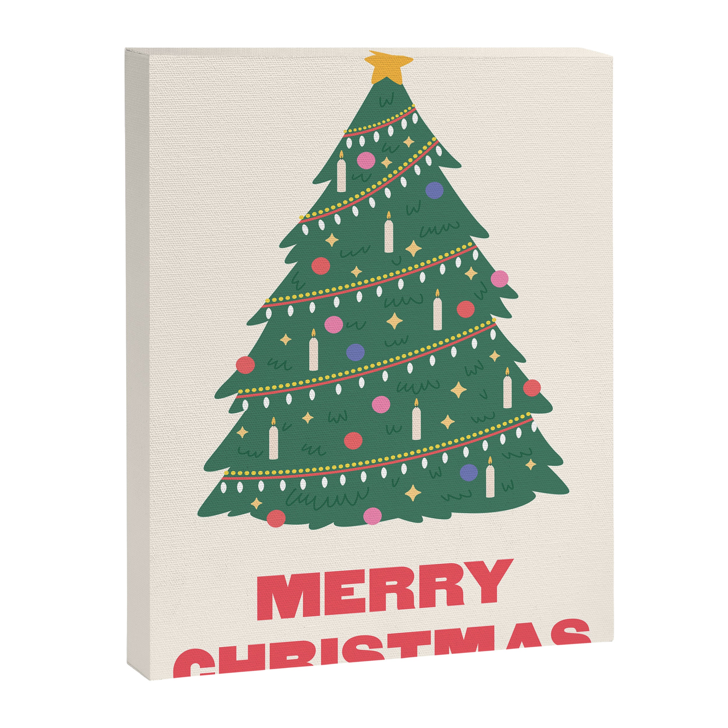 Merry Christmas Tree Canvas Print Gallery Image 6