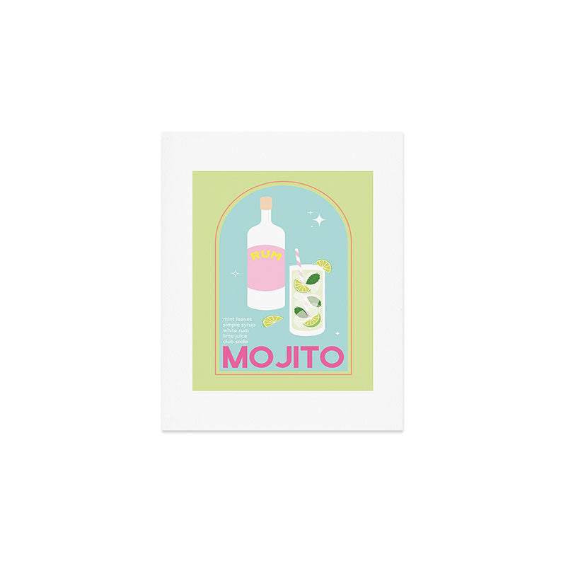 Mojito Cocktail Art Print Gallery Image 1