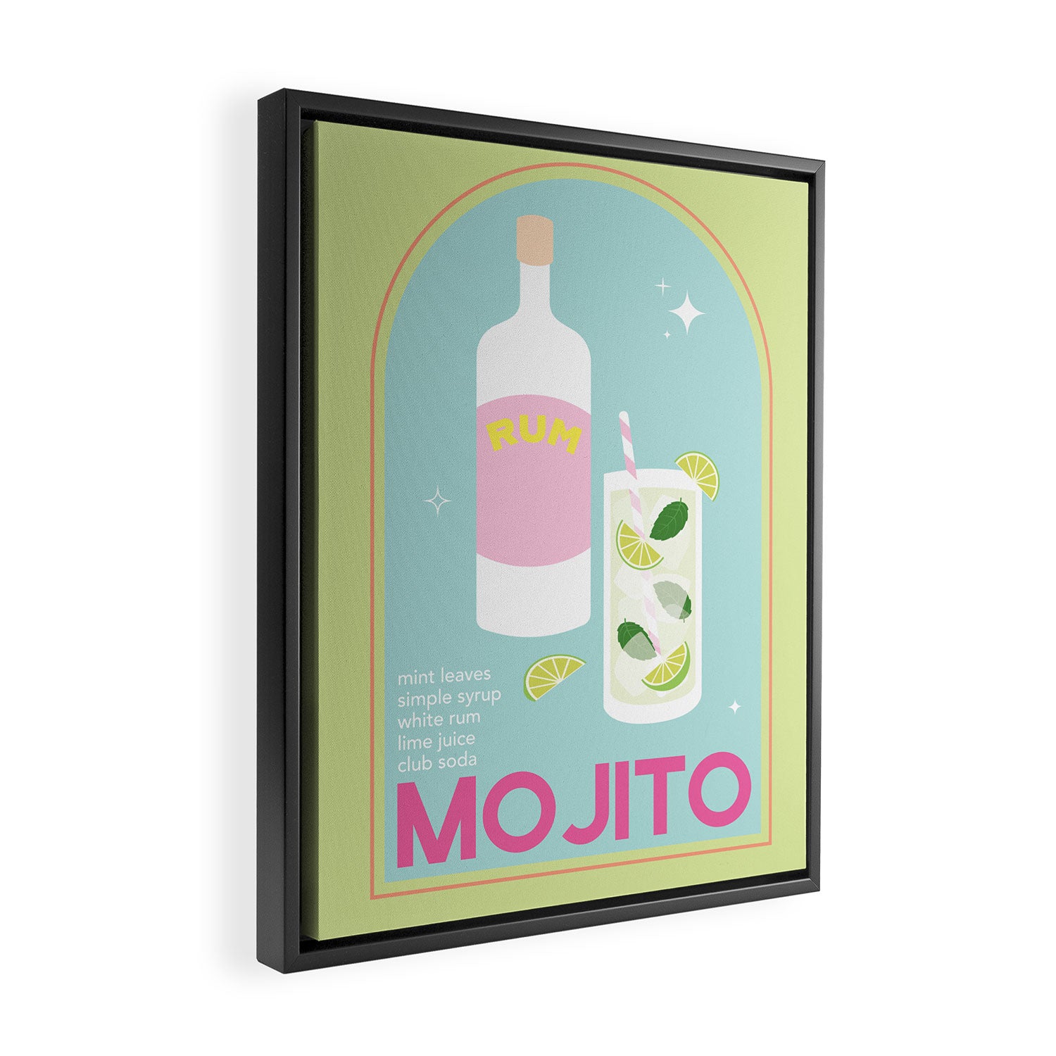Mojito Cocktail Framed Canvas Print Gallery Image 2
