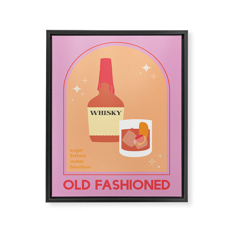 Old Fashioned Cocktail Framed Canvas Print Gallery Image 6