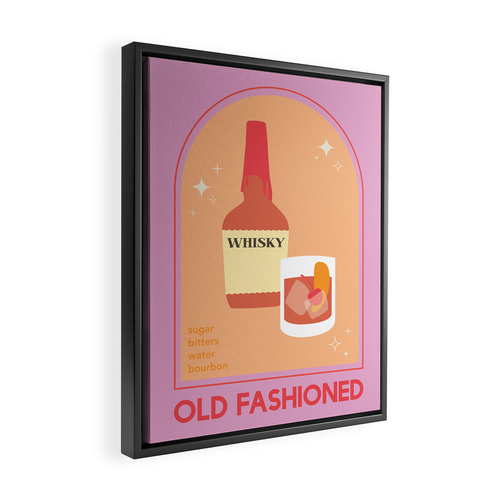 Old Fashioned Cocktail Framed Canvas Print Gallery Image 2