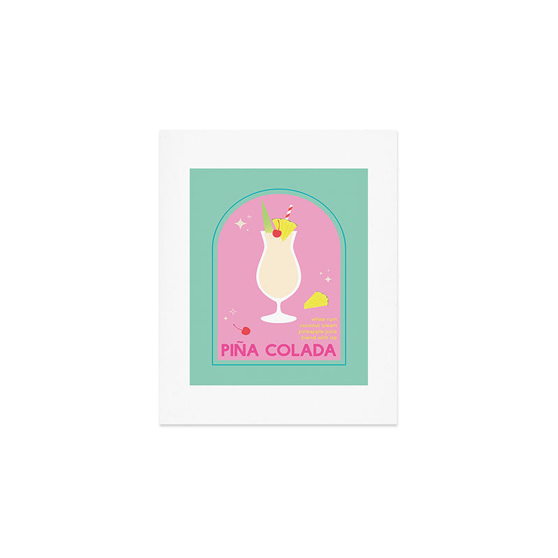 Pina Colada Cocktail Art Print Gallery Image 1