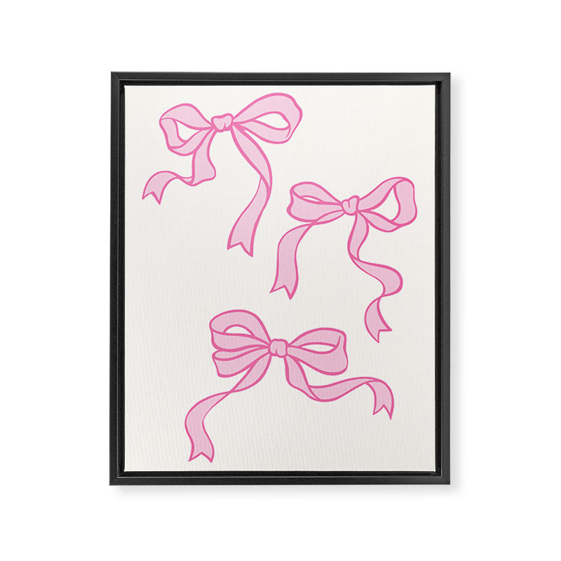 Pink Bows Framed Canvas Print Gallery Image 6