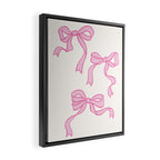 Pink Bows Framed Canvas Print Gallery Image 2