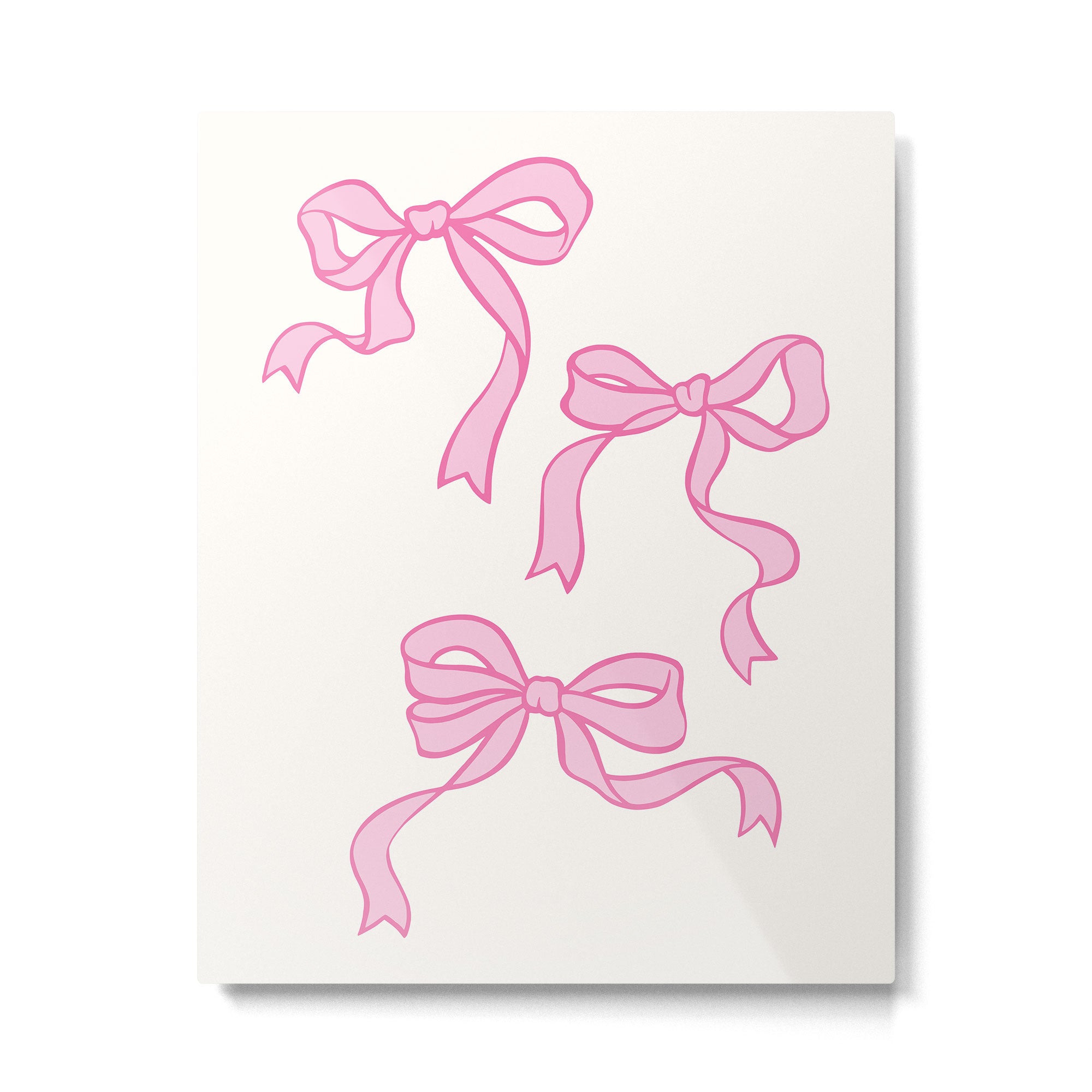 Pink Bows Metal Print Gallery Image 4