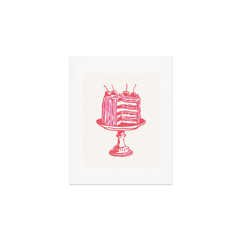 Pink Cake Art Print Gallery Image 1