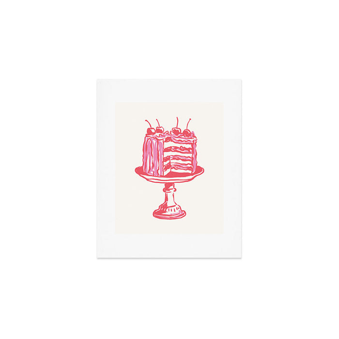 Pink Cake Art Print Gallery Image 1
