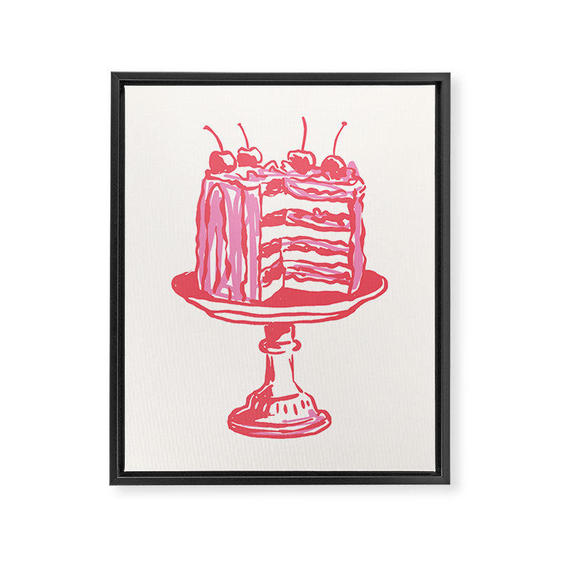 Pink Cake Framed Canvas Print Gallery Image 6