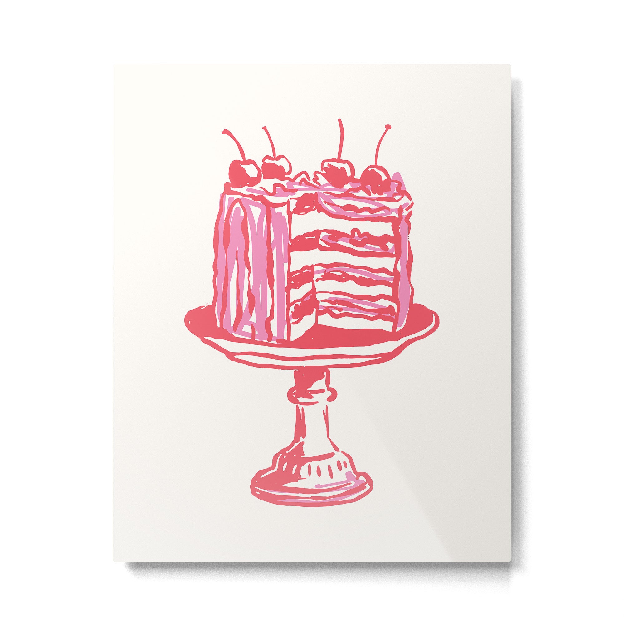 Pink Cake Metal Print Gallery Image 4