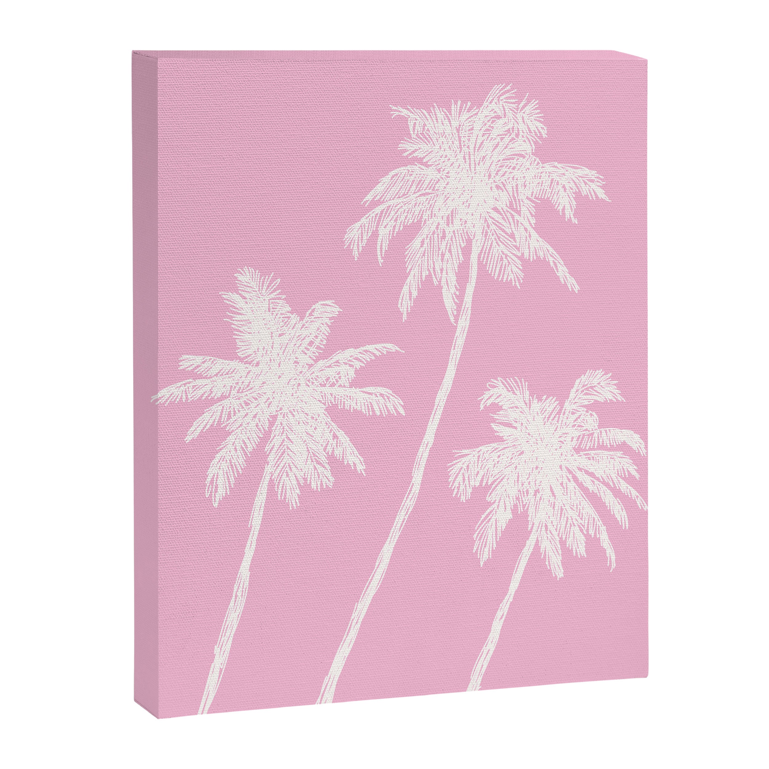 Pink Palm Trees Canvas Print Gallery Image 6