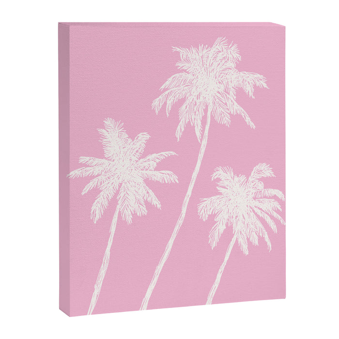 Pink Palm Trees Canvas Print Gallery Image 1