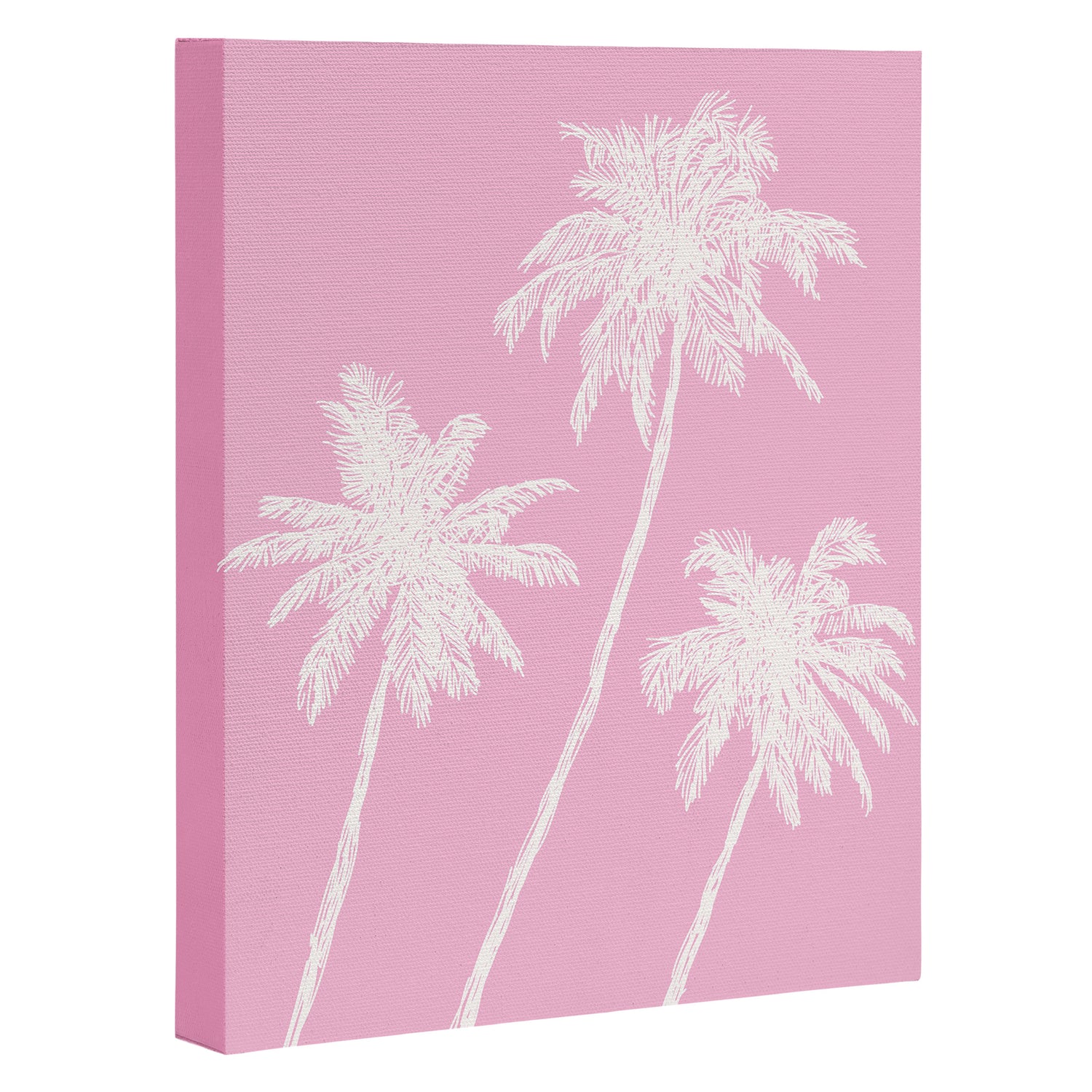 Pink Palm Trees Canvas Print Gallery Image 3
