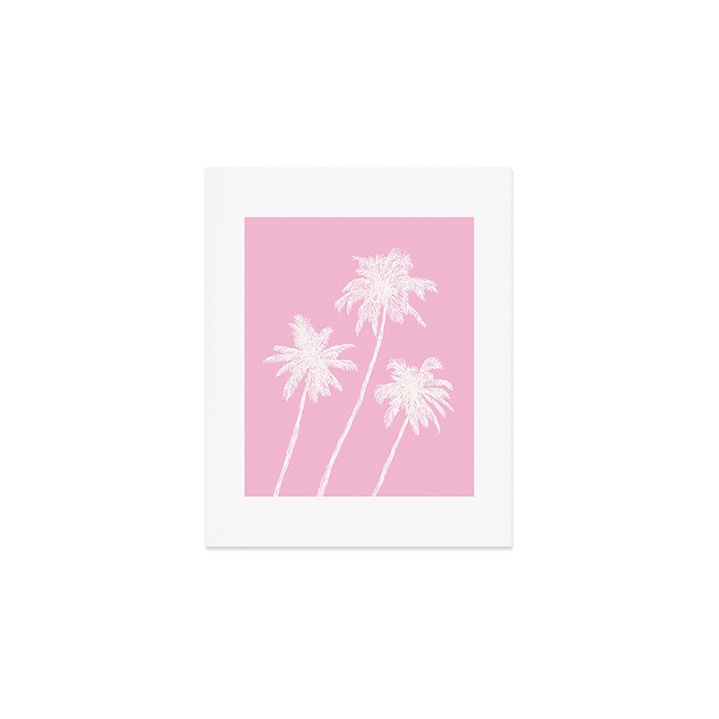 Pink Palm Trees Art Print Gallery Image 1