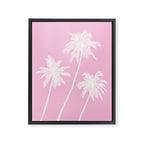 Pink Palm Trees Framed Canvas Print Gallery Image 6