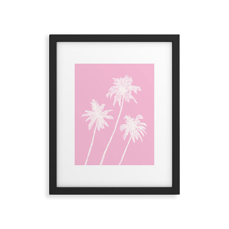 Pink Palm Trees Framed Art Print Gallery Image 5