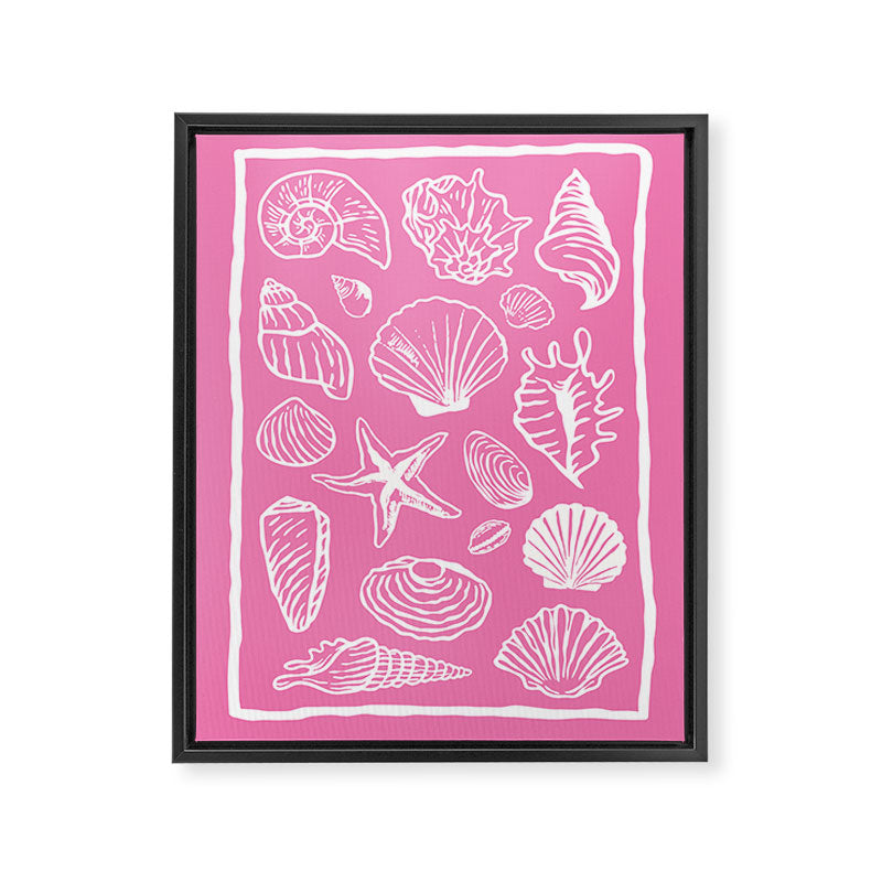 Pink Seashells Framed Canvas Print Gallery Image 6