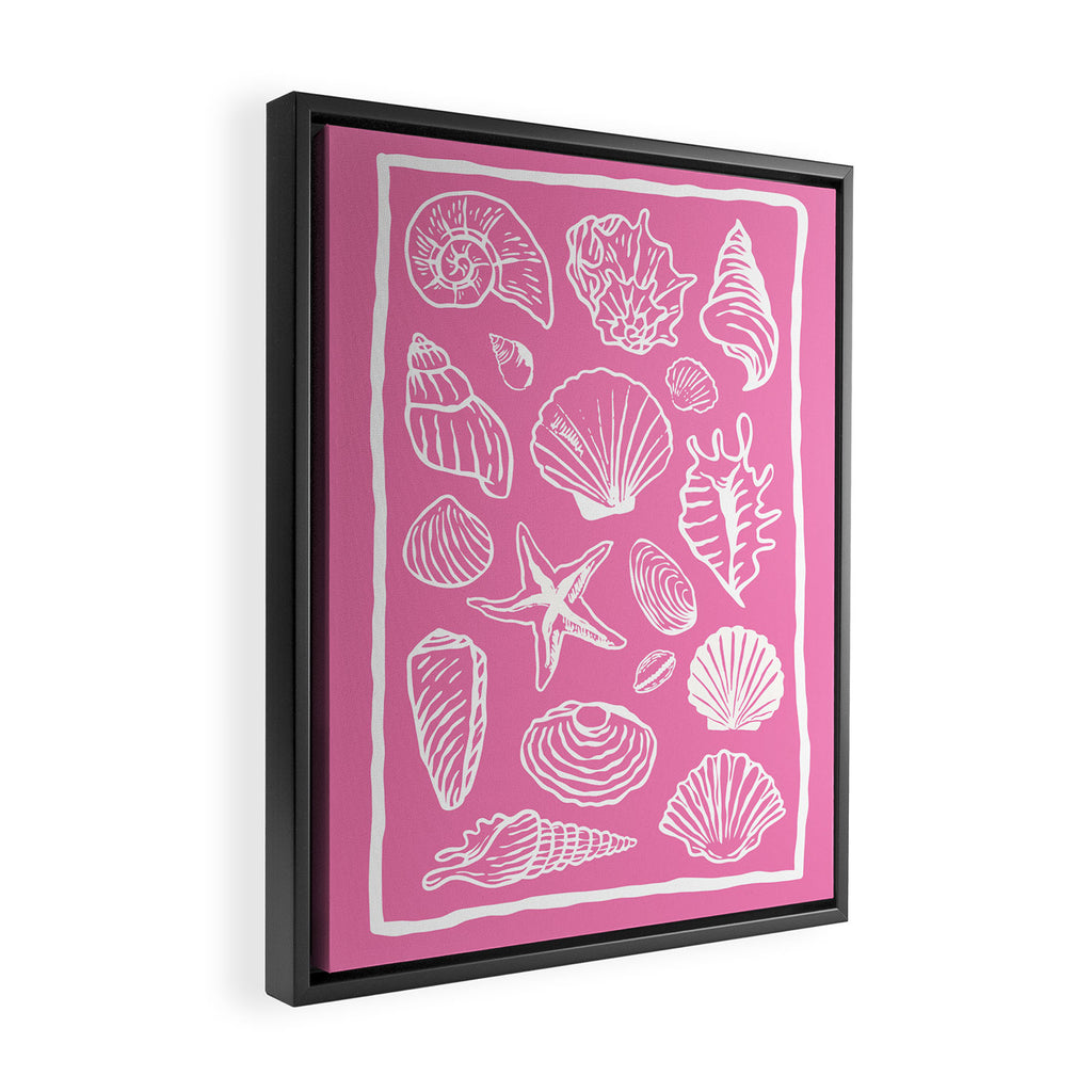 Pink Seashells Framed Canvas Print Gallery Image 2