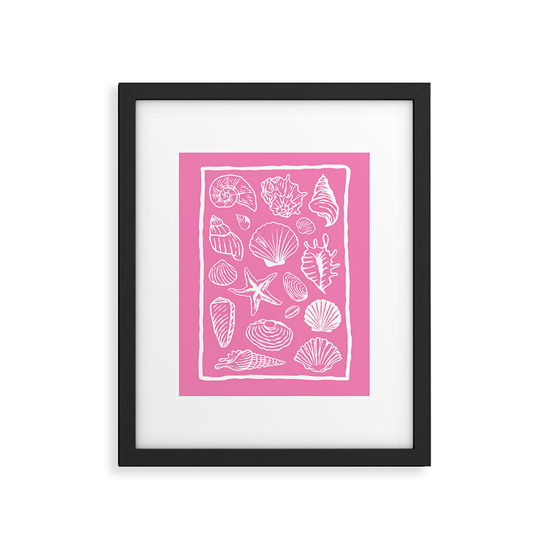 Pink Seashells Framed Art Print Gallery Image 5