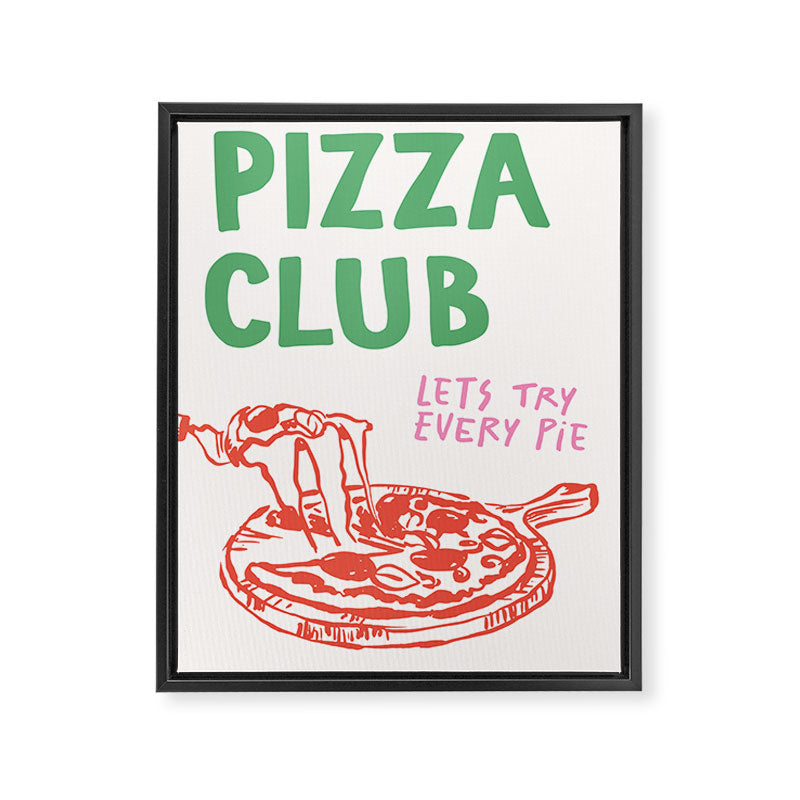 Pizza Club Framed Canvas Print Gallery Image 6