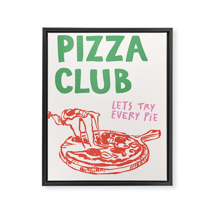 Pizza Club Framed Canvas Print Gallery Image 1