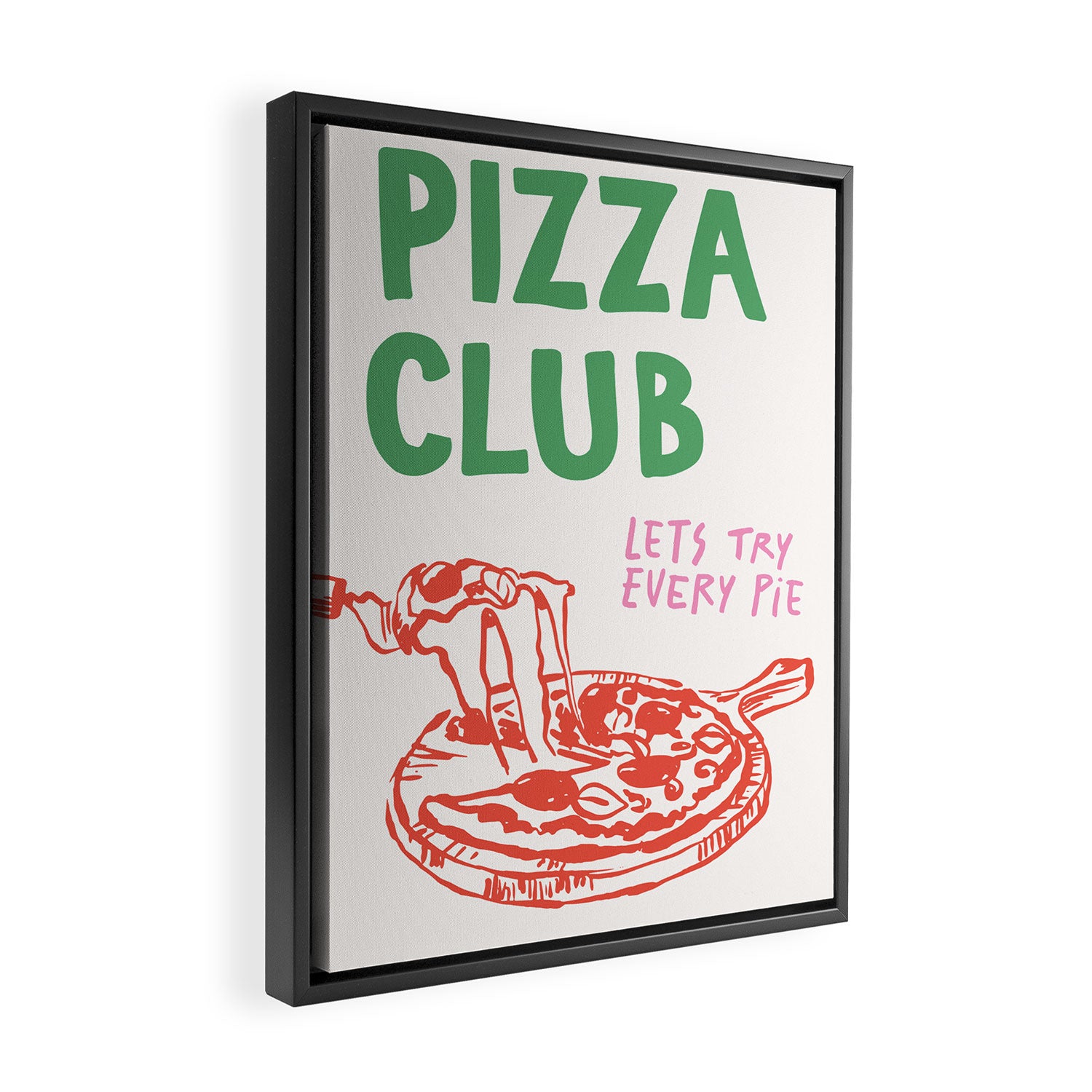 Pizza Club Framed Canvas Print Gallery Image 2