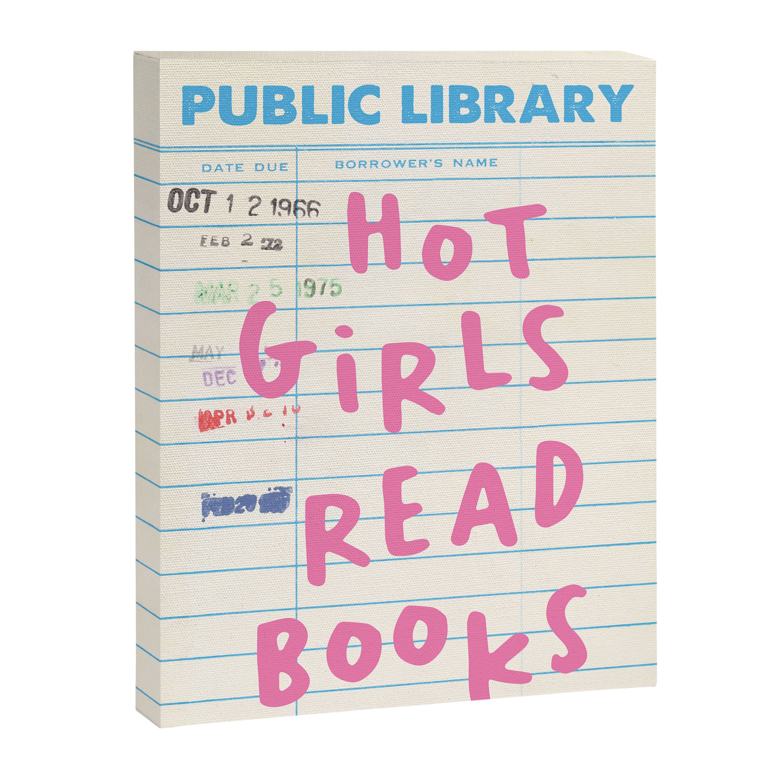 PublIc Library Card Hot Girls Read Books Canvas Print Gallery Image 6