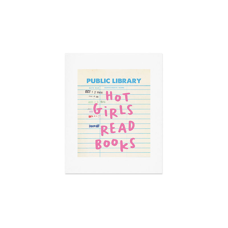 PublIc Library Card Hot Girls Read Books Art Print Gallery Image 1